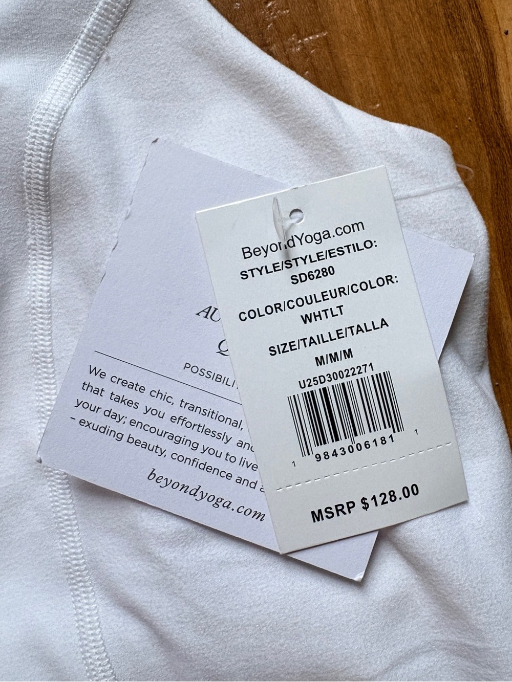 Beyond Yoga Move Up White Zip-Front Athletic Mini Dress Built in Shorts Medium - Picture 7 of 12